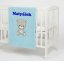 Minky deka 65 x 95 cm  se jména – motiv Medvídek kluk - Druhá strana bavlna: Malý princ
