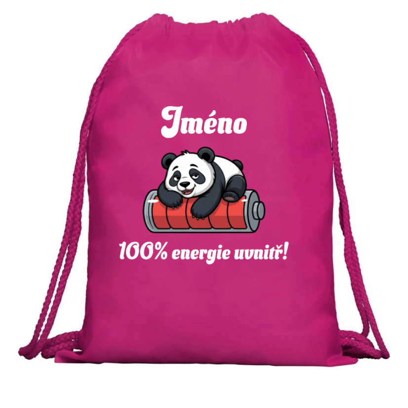 Multifunkční batoh se JMÉNEM - 100% energie je uvnitř - Barva: Modrá