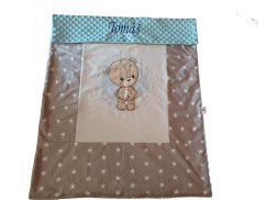 Minky deka 100*150cm s vyšitým jménem - Medvídek KLUK