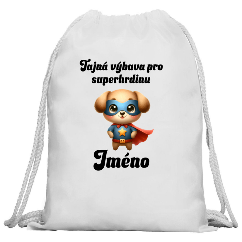 Multifunkční batoh - Tajná výbava pro superhrdiny ( JMÉNO ) - Barva: Zelená