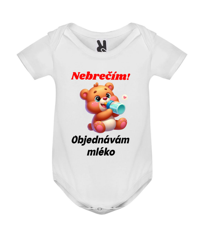 Body NEBREČÍM! Objednávám mléko - Barva: Šedá