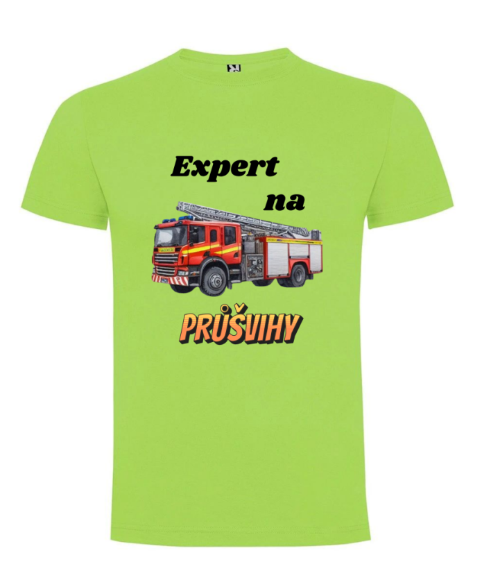 Tričko hasičské auto Expert na průšvihy