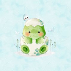 Nepadací deka dinosaurus s vyšitým jménem