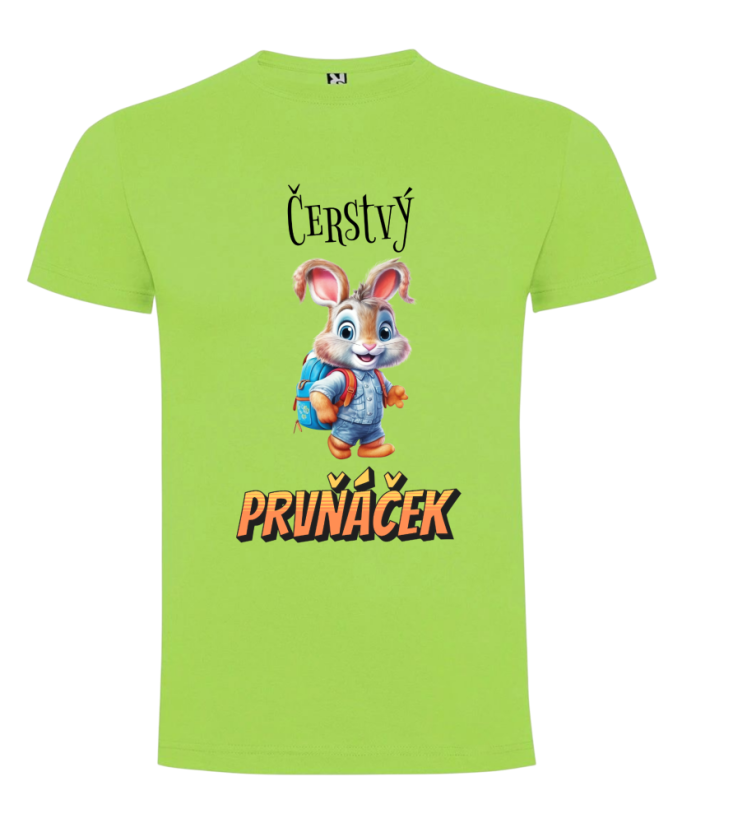 Tričko Čerstvý prvňáček zajíček