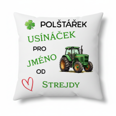 Polštář Usínaček od strejdy- motiv traktor - se JMÉNEM