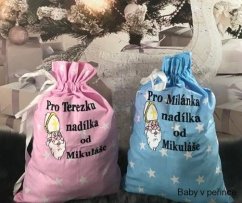 Mikulášský pytlík s výšivkou