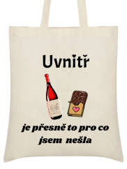 Taška uvnitř je přesně to pro co jsem nešla
