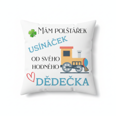 Polštář Usínaček od dědečka -vláček