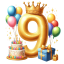 Narozeninové tričko balonky se jménem - Věk: 9