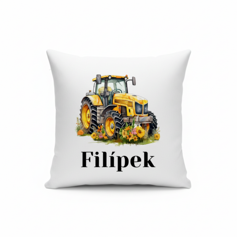 Polštář TRAKTOR se jménem - Varianta traktoru: Žlutý