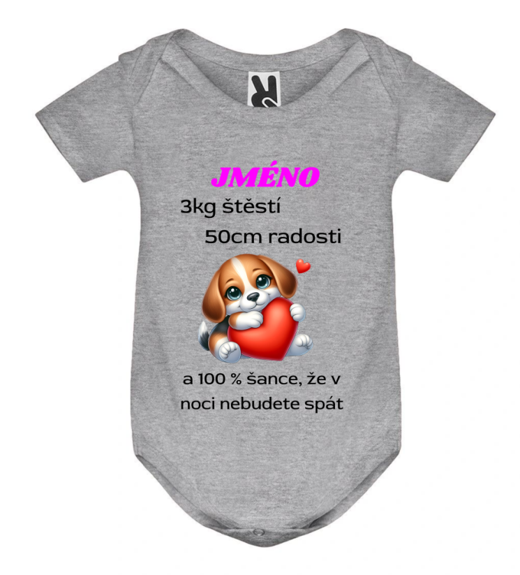Body se jménem a vlastními parametry 100 % šance, že v noci nebudete spát. - Barva: Růžová