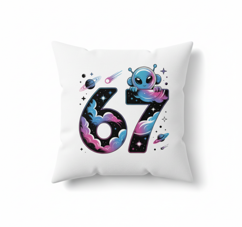 Polštář 67 six seven UFO