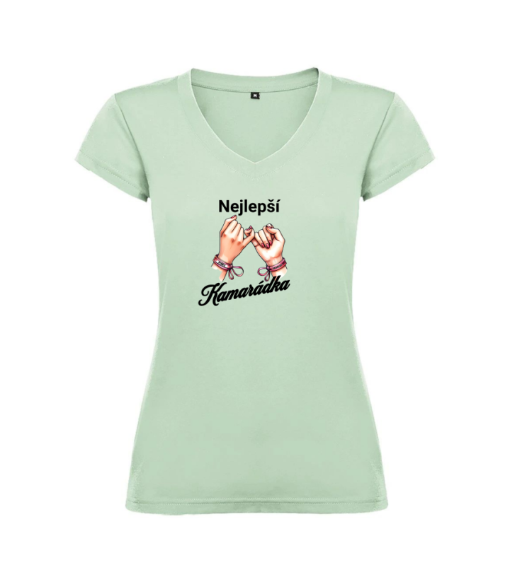 Dámské tričko nejlepší kamarádka - Barva: Černá