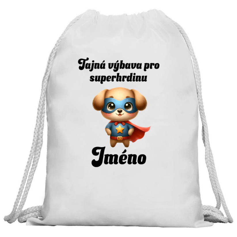 Multifunkční batoh - Tajná výbava pro superhrdiny ( JMÉNO ) - Barva: Zelená