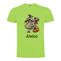 Dětské halloweene tričko se jménem - dinosaurus