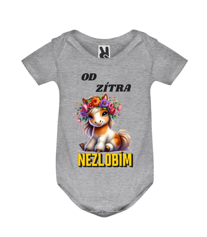 Body poník Od zítra nezlobím - Barva: Bílá
