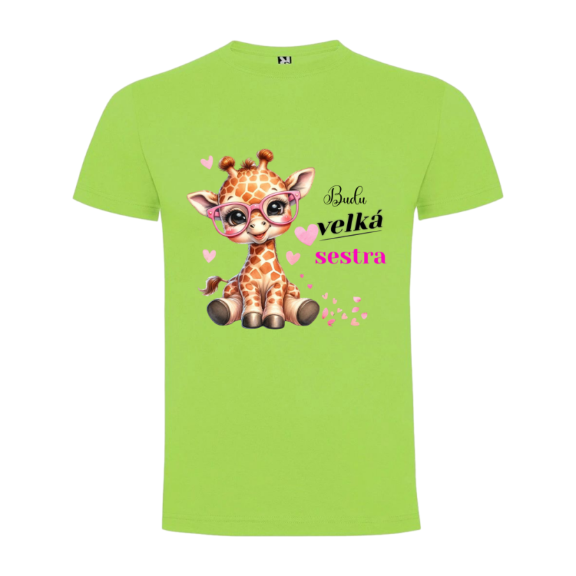 Tričko budu velká sestra - Velikost: 152 11/12 let, Barva: Tyrkysová