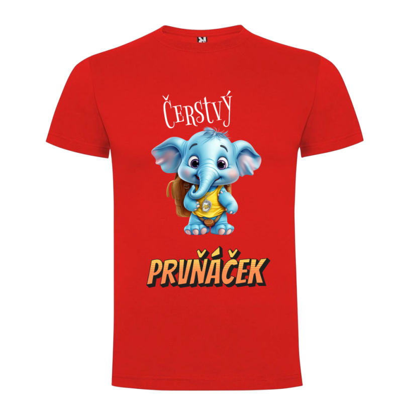 Tričko Čerstvý prvňáček slon