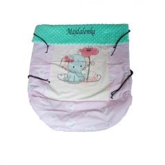 Nepadací deka slonice s vyšitým jménem