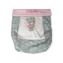 Nepadací deka medvídek holka s vyšitým jménem