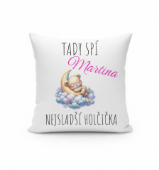 Polštář Méďa Tady spí JMÉNO