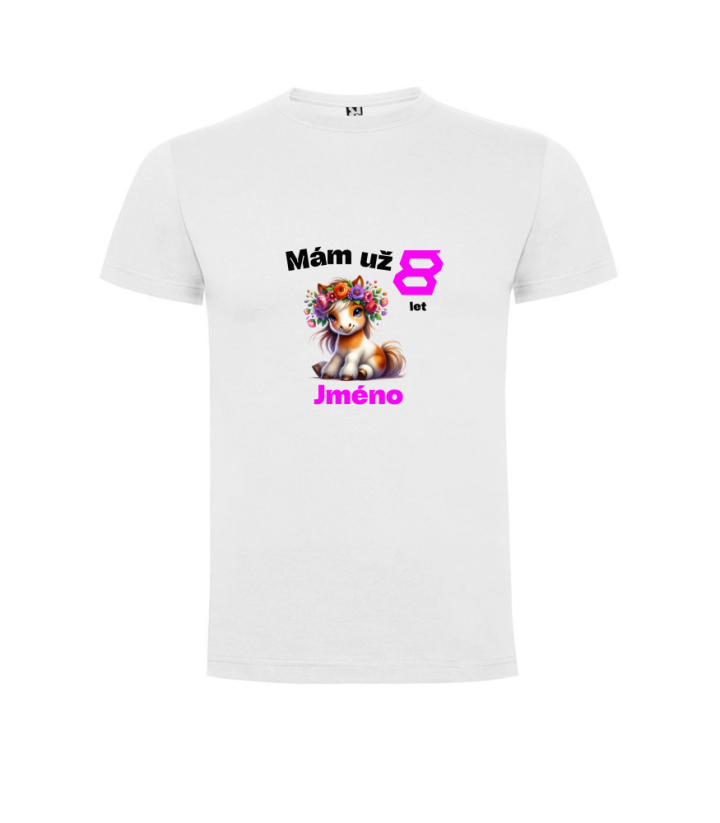 Narozeninové tričko poník se jménem