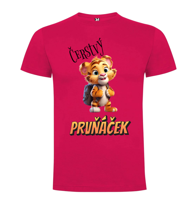 Tričko Čerstvý prvňáček tygr