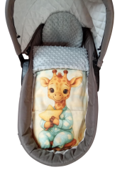 Minky deka s vyšitým menom žirafa