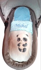 Minky deka pandička  s vyšitým jménem