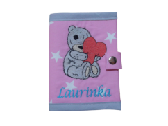 Obal na očkovací průkaz medvídek srdce