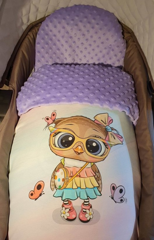 Minky deka sova holčička s vyšitým jménem