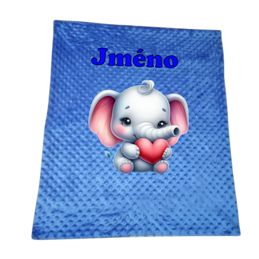 Minky deka se jména – motiv Slon - Druhá strana bavlna: Minnie