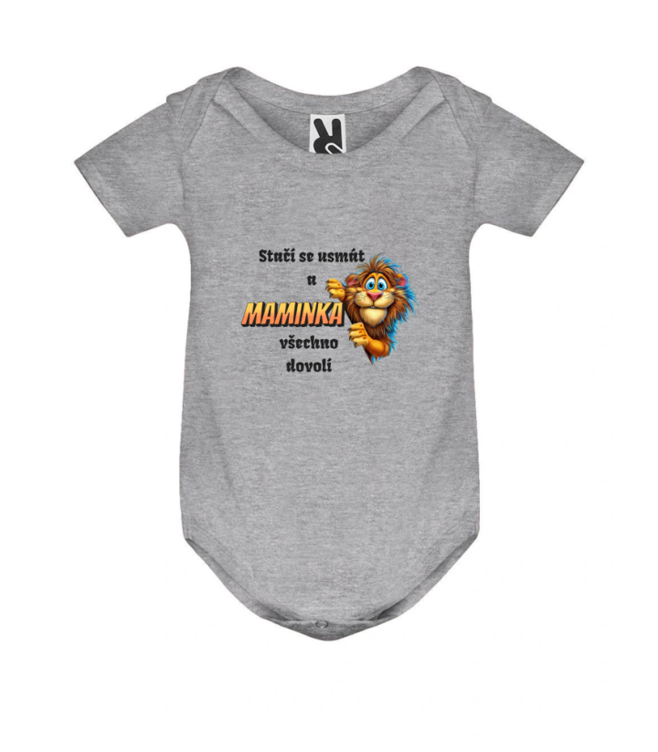 Body lev stačí se usmát a maminka všechno dovolí - Barva: Modrá