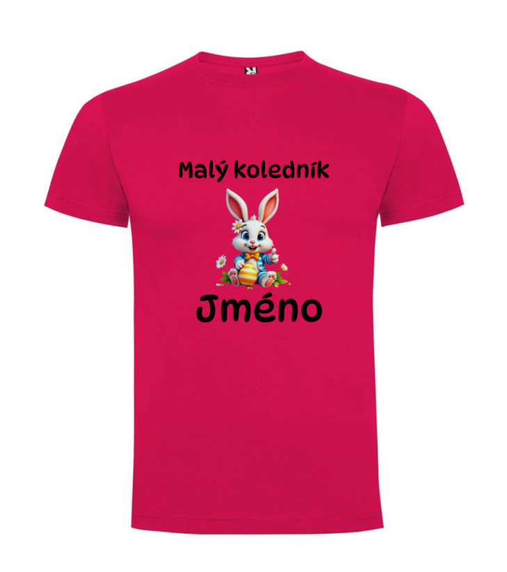 Dětské velikonoční tričko s vlastním jménem - motiv zajíček