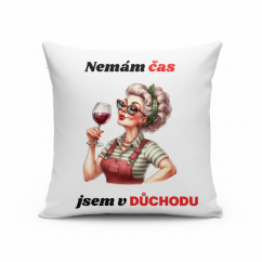 Polštář nemám čas jsem v důchody