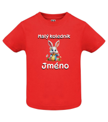 Dětské velikonoční tričko s vlastním jménem - motiv zajíček
