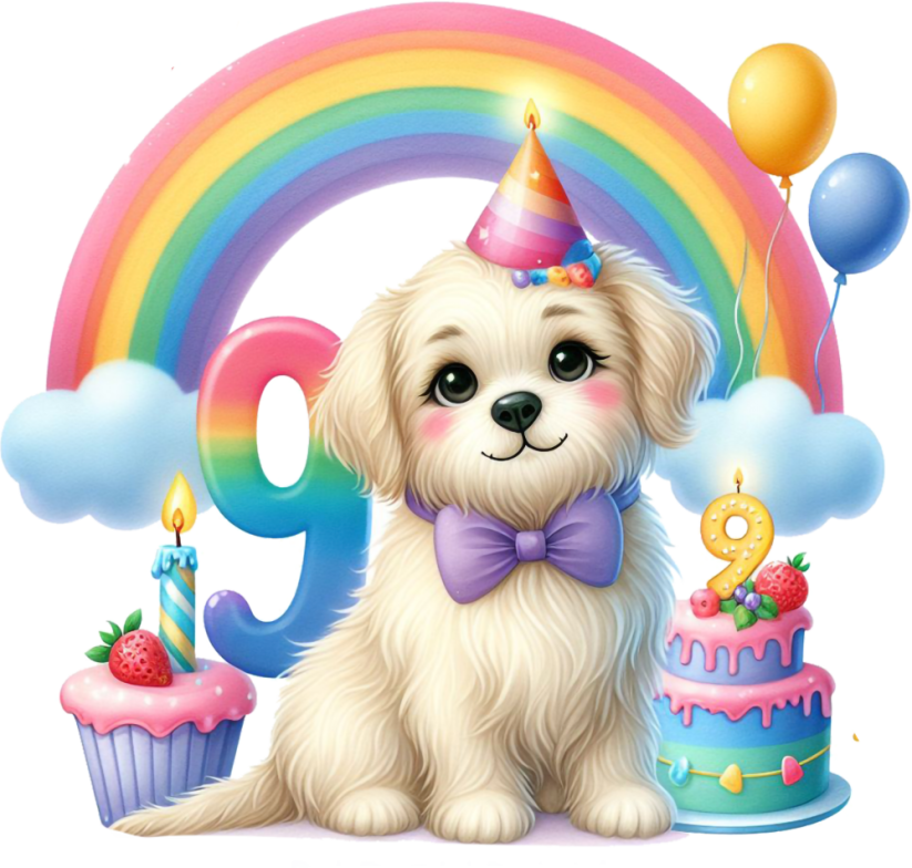 Narozeninové tričko se jménem Pejsek - Věk: 9