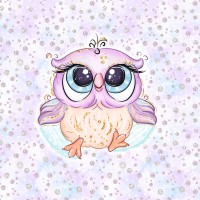 Minky deka s výšivkou jména – motiv sova