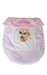 Nepadací deka veverka s vyšitým jménem