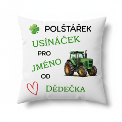 Polštář Usínaček od dědečka - motiv traktor- se JMÉNEM