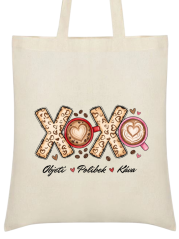 Taška XOXO objetí, polibek, káva