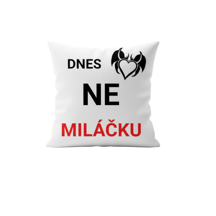 Oboustranný polštář: Dnes ANO miláčku, dnes NE miláčku