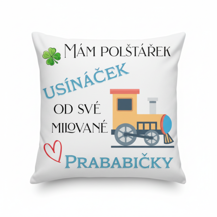 Polštář Usínaček od prababičky - vláček