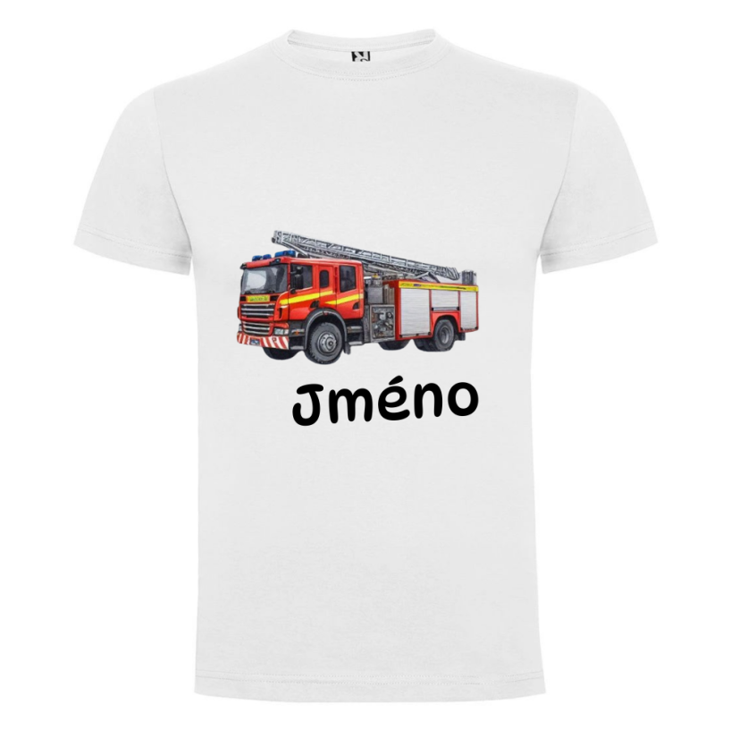 Tričko se jménem hasičské auto