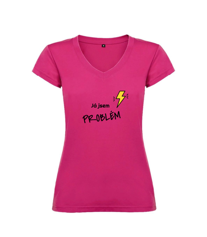 Dámské tričko Já jsem ten problém - Barva: Růžová