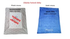 Minky deka s výšivkou jména – motiv želva