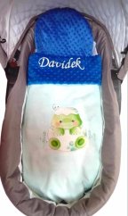 Minky deka dinosaurus s vyšitým jménem