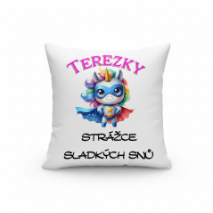 Polštář se jménem strážce sladkých snů jednorožec