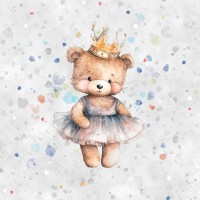 Nepadací deka medvídek princezna s vyšitým jménem