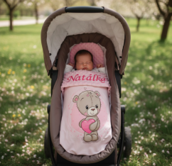 Minky deka medvedík HOLKA s vyšitým menom